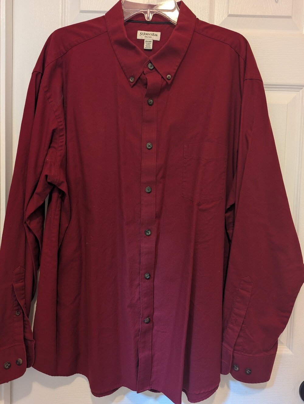 St. John’s Bay Men’s Red Button Down Size XXL Long Sleeve Shirt